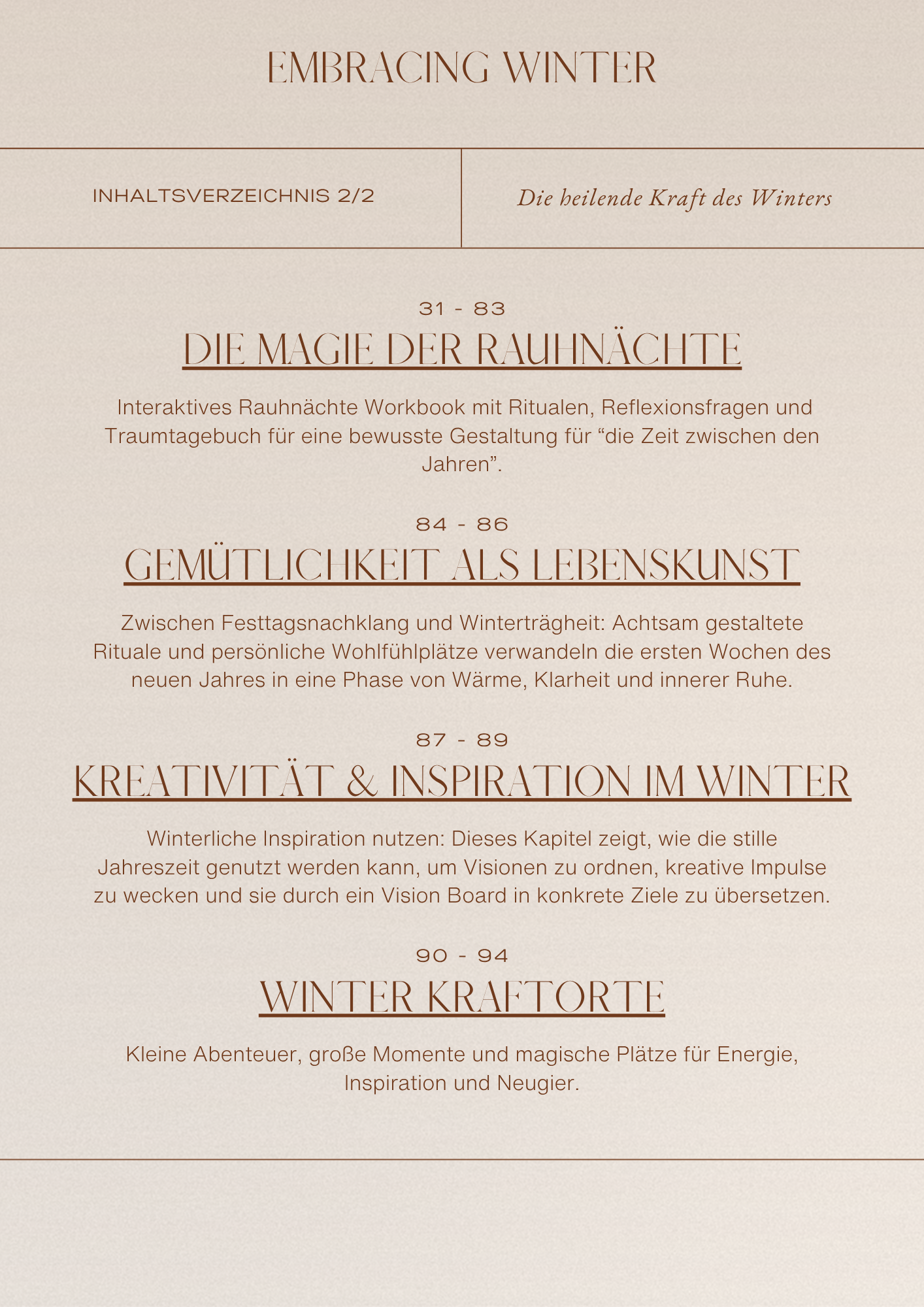 Die heilende Kraft des Winters: Dein Rauhnächte Workbook (Ebook)